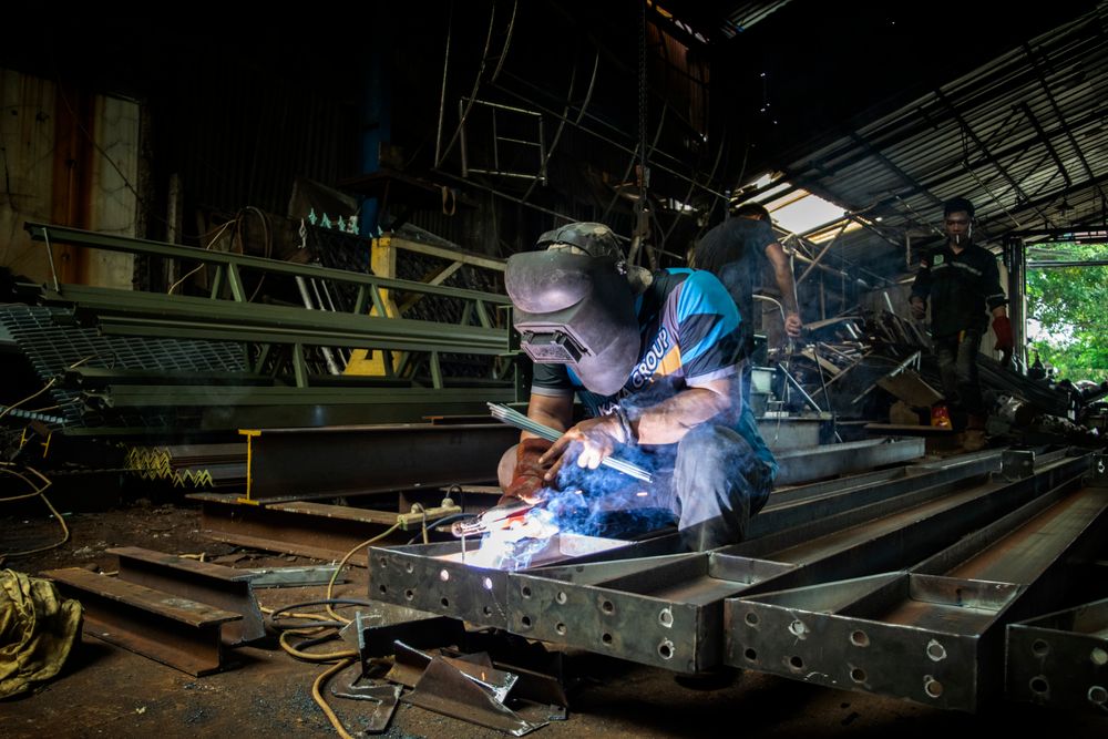 Custom trailer chassis under fabrication at ProTrailers